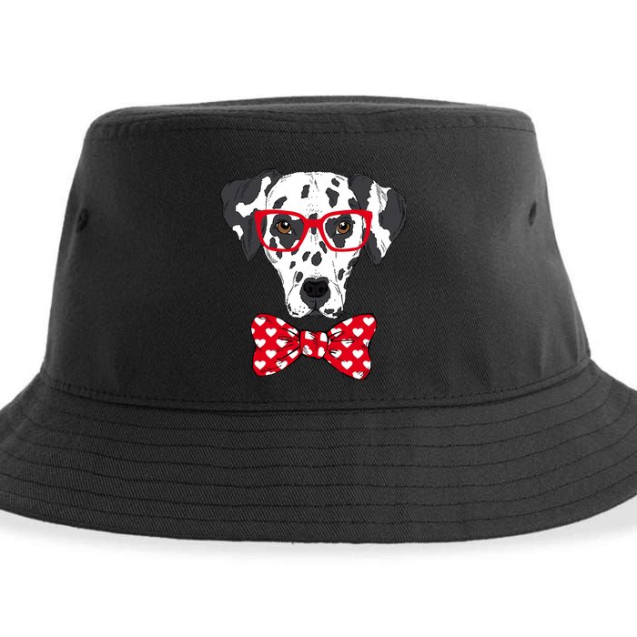 Hipster Dog Dalmatian Sustainable Bucket Hat