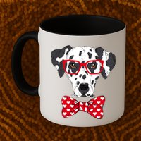 Hipster Dog Dalmatian Mug