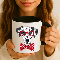 Hipster Dog Dalmatian Mug
