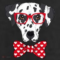 Hipster Dog Dalmatian 11oz C Handle Ceramic Mug