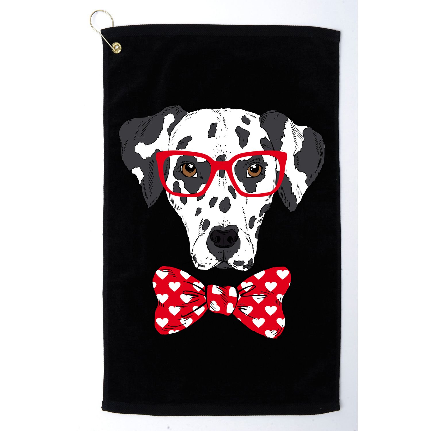 Hipster Dog Dalmatian Golf Towel