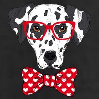 Hipster Dog Dalmatian Golf Towel