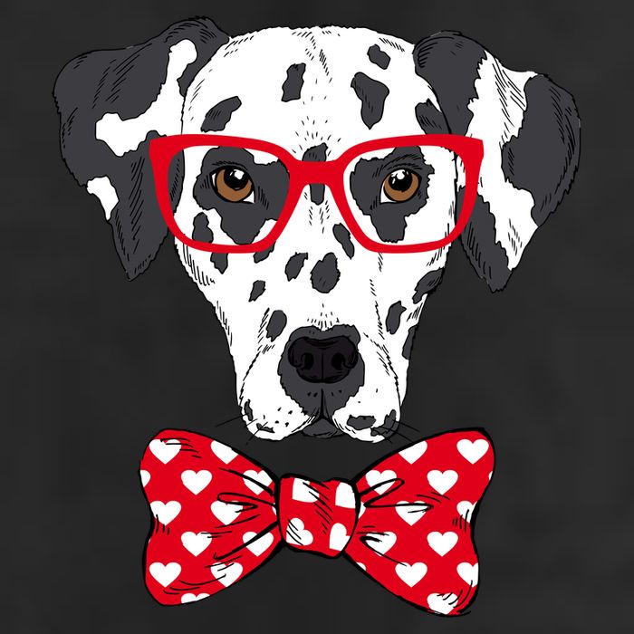 Hipster Dog Dalmatian Golf Towel