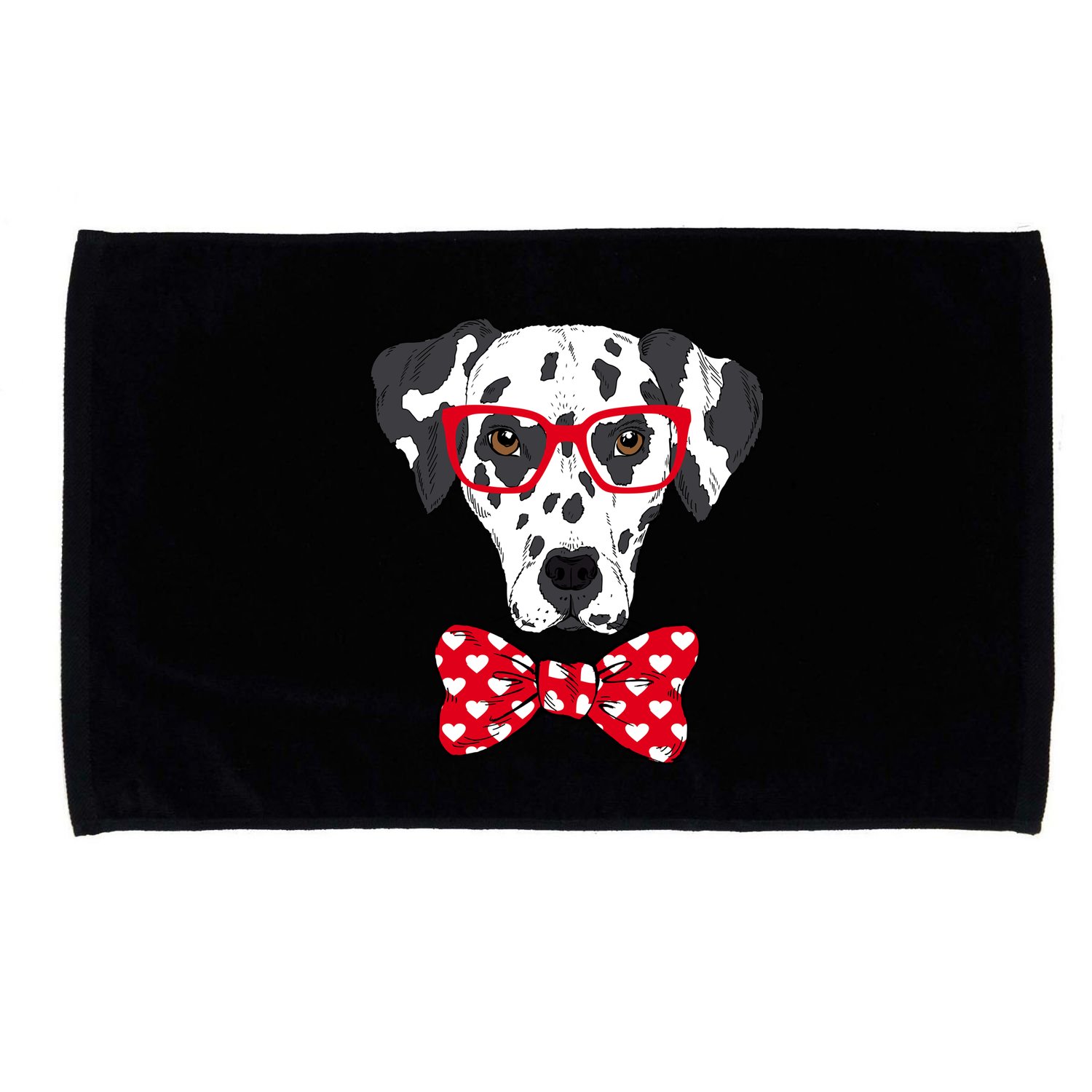 Hipster Dog Dalmatian Microfiber Hand Towel