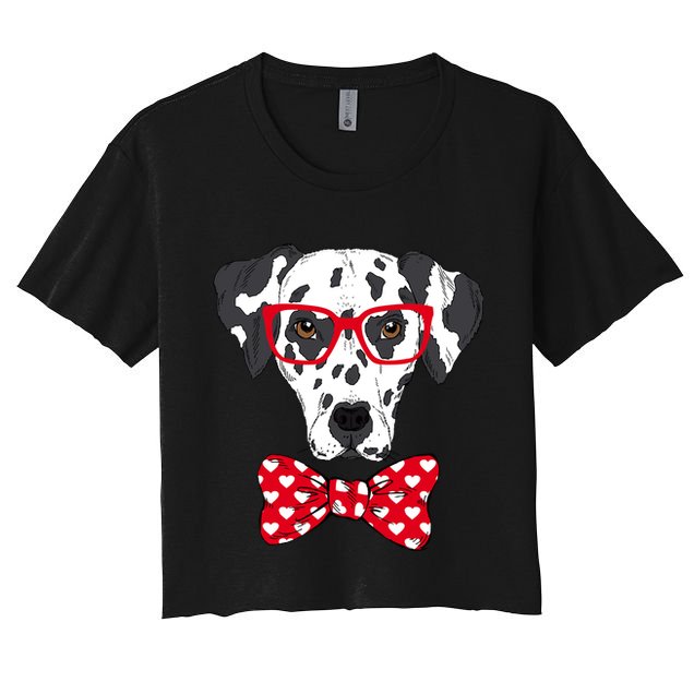 Hipster Dog Dalmatian Crop Top