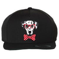 Hipster Dog Dalmatian Wool Snapback Cap