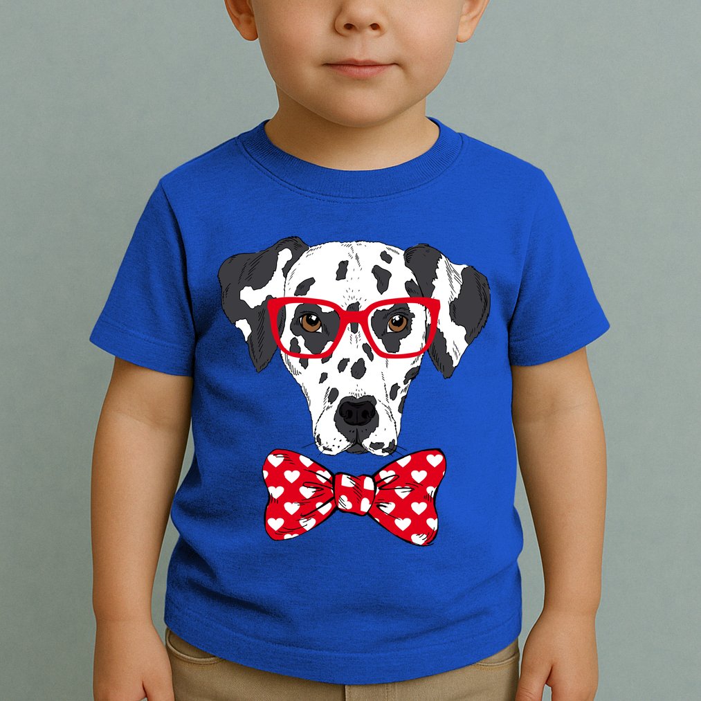 Hipster Dog Dalmatian Toddler T-Shirt