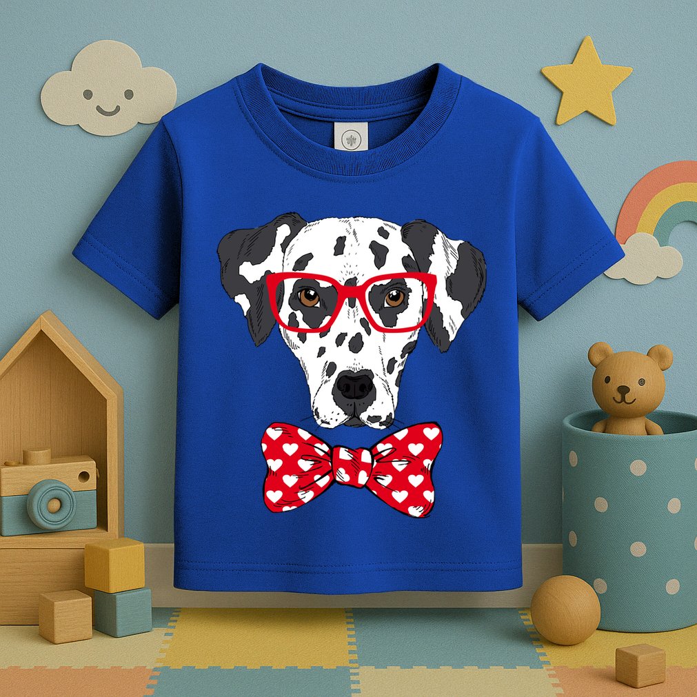 Hipster Dog Dalmatian Toddler T-Shirt