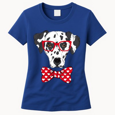 Hipster Dog Dalmatian Womens T-Shirt