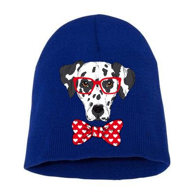 Hipster Dog Dalmatian Short Acrylic Beanie