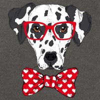 Hipster Dog Dalmatian Cotton Canvas Backpack
