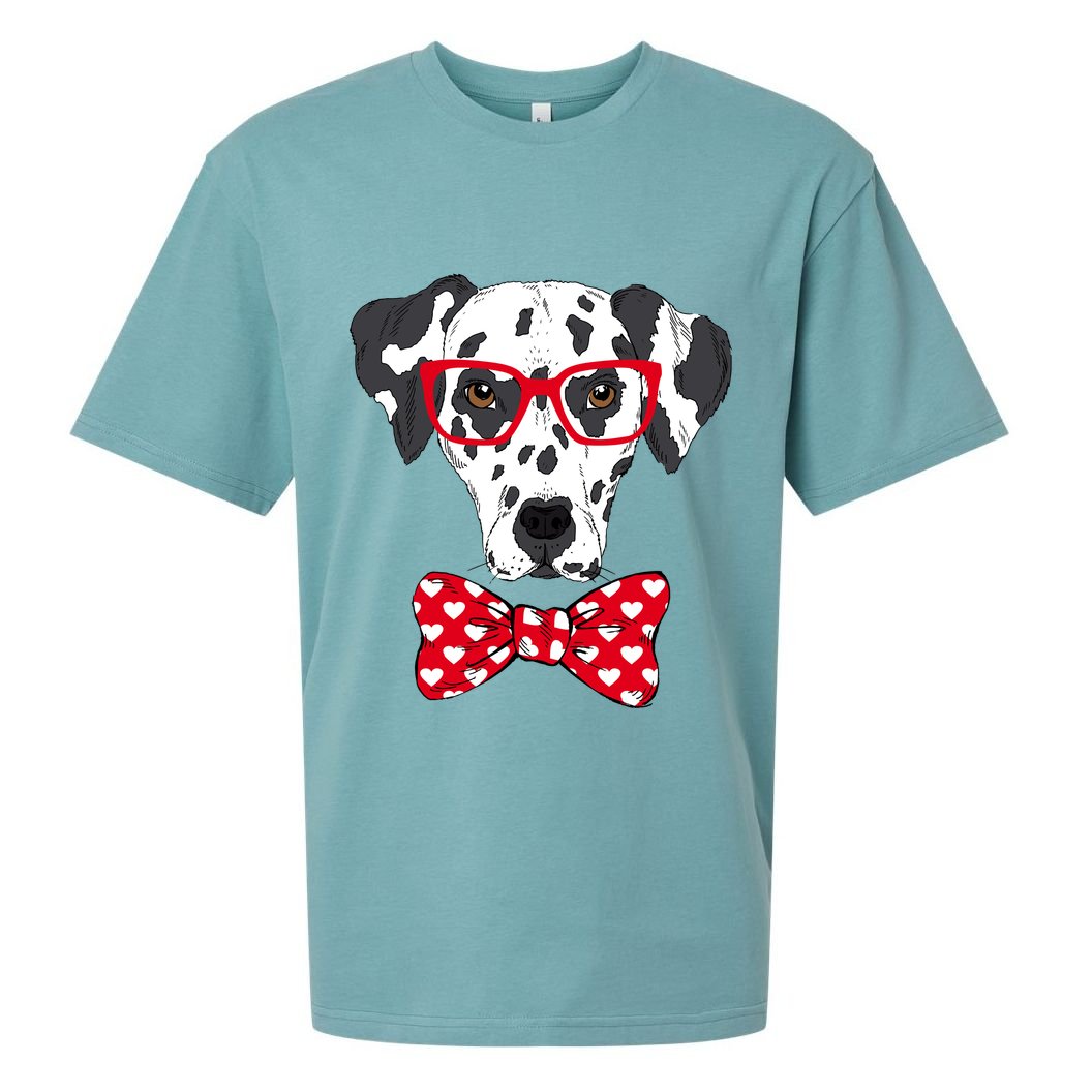 Hipster Dog Dalmatian Sueded Cloud Jersey T-Shirt