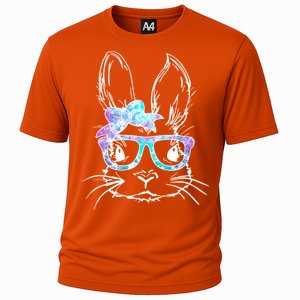 Hipster Easter Bunny Floral Cooling Performance Crew T-Shirt