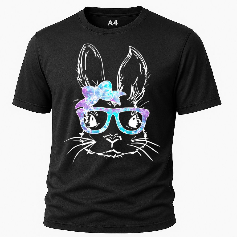 Hipster Easter Bunny Floral Cooling Performance Crew T-Shirt
