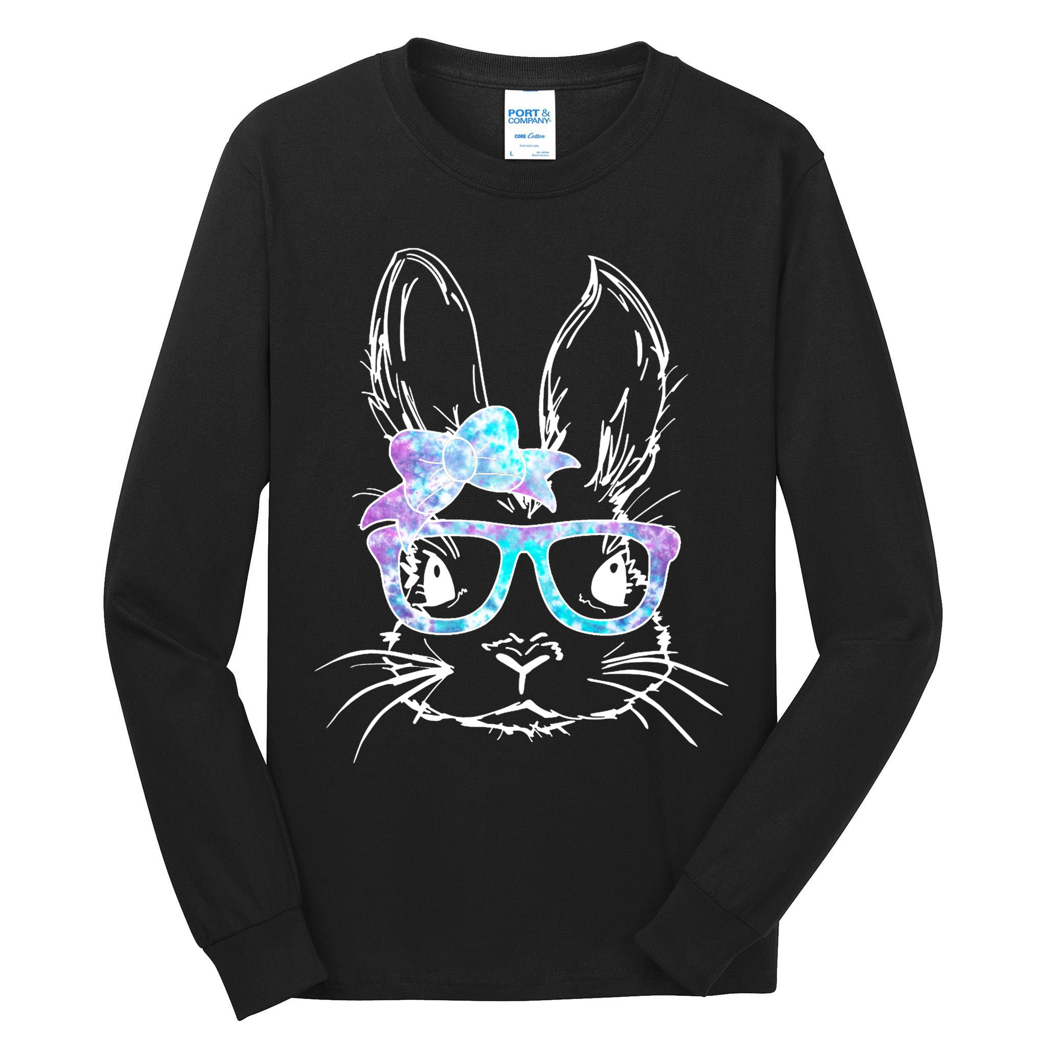 Hipster Easter Bunny Floral Tall Long Sleeve T-Shirt