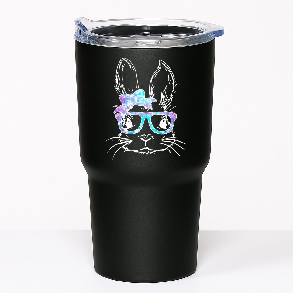 Hipster Easter Bunny Floral Tumbler