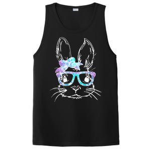 Hipster Easter Bunny Floral PosiCharge Competitor Tank