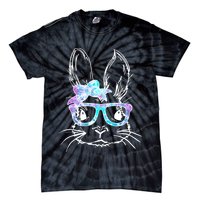 Hipster Easter Bunny Floral Tie-Dye T-Shirt