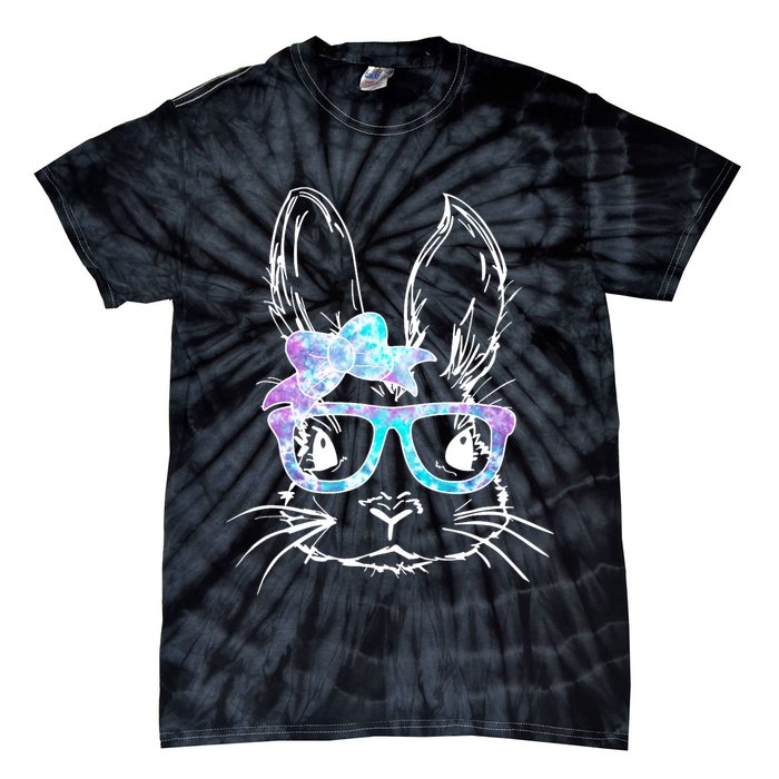 Hipster Easter Bunny Floral Tie-Dye T-Shirt