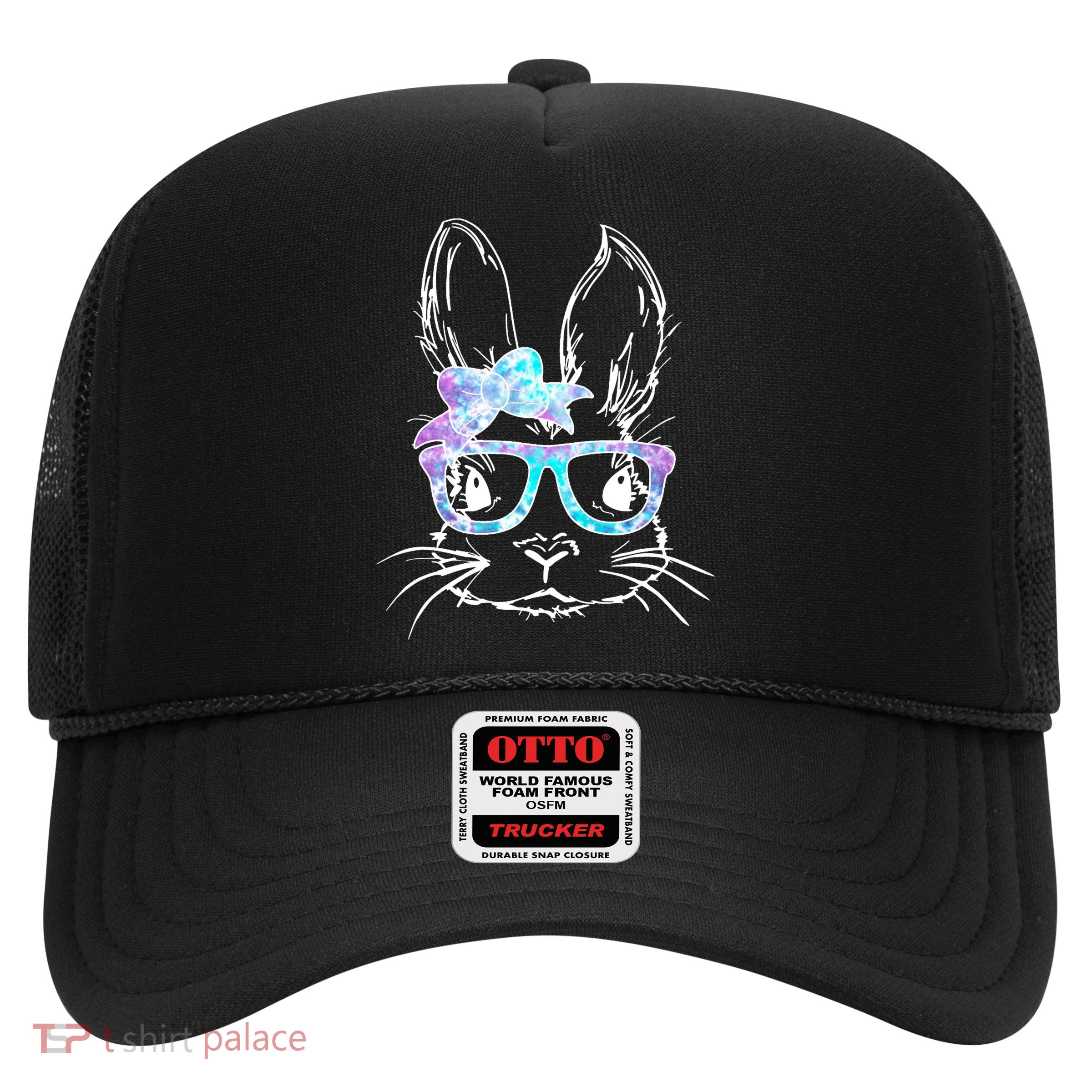 Hipster Easter Bunny Floral Trucker Hat