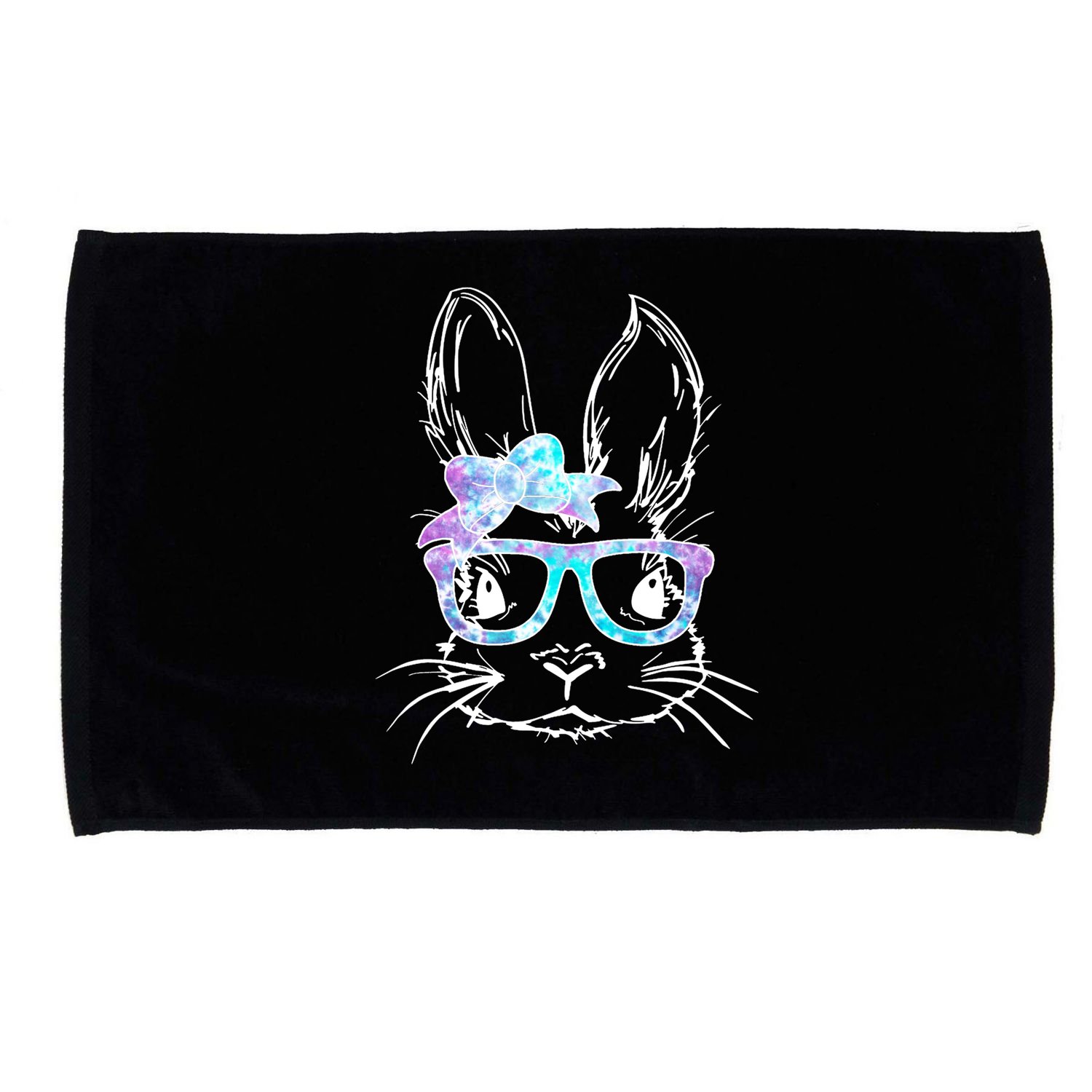 Hipster Easter Bunny Floral Microfiber Hand Towel