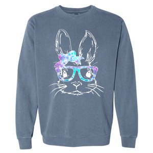 Hipster Easter Bunny Floral Garment-Dyed Sweatshirt