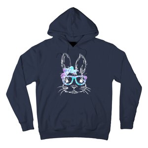 Hipster Easter Bunny Floral Hoodie