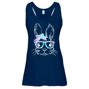 Hipster Easter Bunny Floral Ladies Essential Flowy Tank