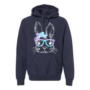 Hipster Easter Bunny Floral Premium Hoodie