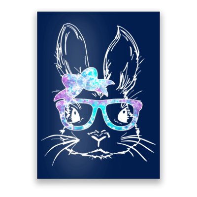 Hipster Easter Bunny Floral Poster