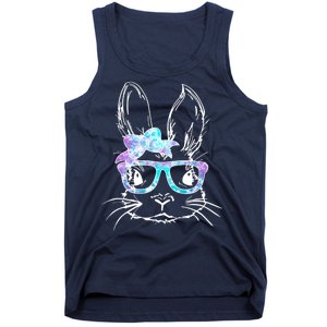 Hipster Easter Bunny Floral Tank Top