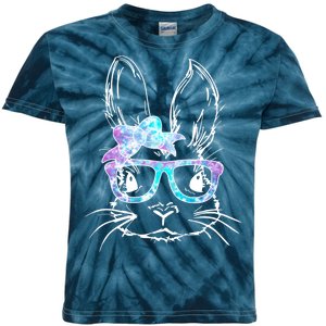 Hipster Easter Bunny Floral Kids Tie-Dye T-Shirt