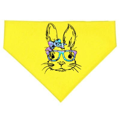 Hipster Easter Bunny Floral USA-Made Doggie Bandana