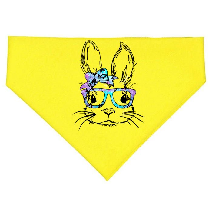 Hipster Easter Bunny Floral USA-Made Doggie Bandana