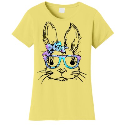 Hipster Easter Bunny Floral Women's T-Shirt