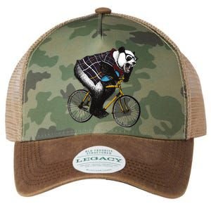 Hipster Panda Riding Bicycle Legacy Tie Dye Trucker Hat