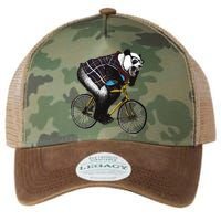 Hipster Panda Riding Bicycle Legacy Tie Dye Trucker Hat