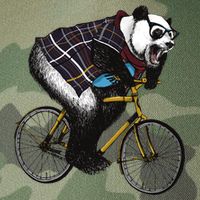 Hipster Panda Riding Bicycle Legacy Tie Dye Trucker Hat