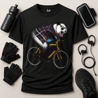 Hipster Panda Riding Bicycle Performance Shirt