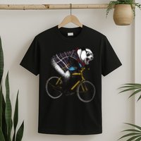 Hipster Panda Riding Bicycle T-Shirt