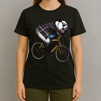 Hipster Panda Riding Bicycle T-Shirt
