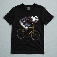 Hipster Panda Riding Bicycle T-Shirt