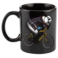 Hipster Panda Riding Bicycle 11oz C Handle Ceramic Mug