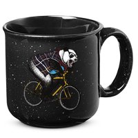 Hipster Panda Riding Bicycle 15oz Campfire Ceramic Mug