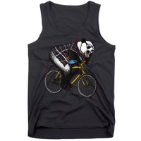 Hipster Panda Riding Bicycle Tank Top