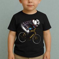 Hipster Panda Riding Bicycle Toddler T-Shirt