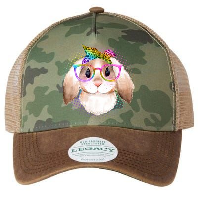 Hipster Rabbit Cute Easter Bunny Legacy Tie Dye Trucker Hat