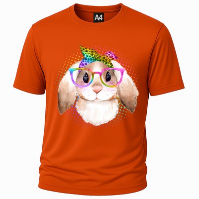 Hipster Rabbit Cute Easter Bunny Cooling Performance Crew T-Shirt