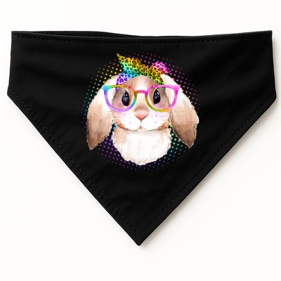 Hipster Rabbit Cute Easter Bunny USA-Made Doggie Bandana