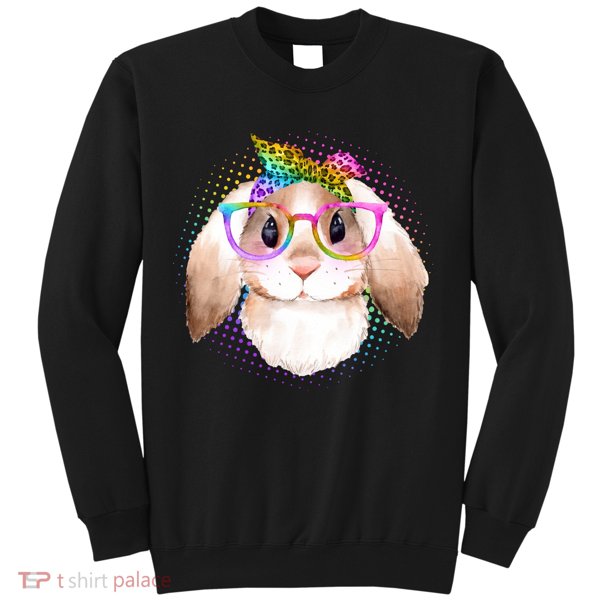 Hipster Rabbit Cute Easter Bunny Sweatshirt